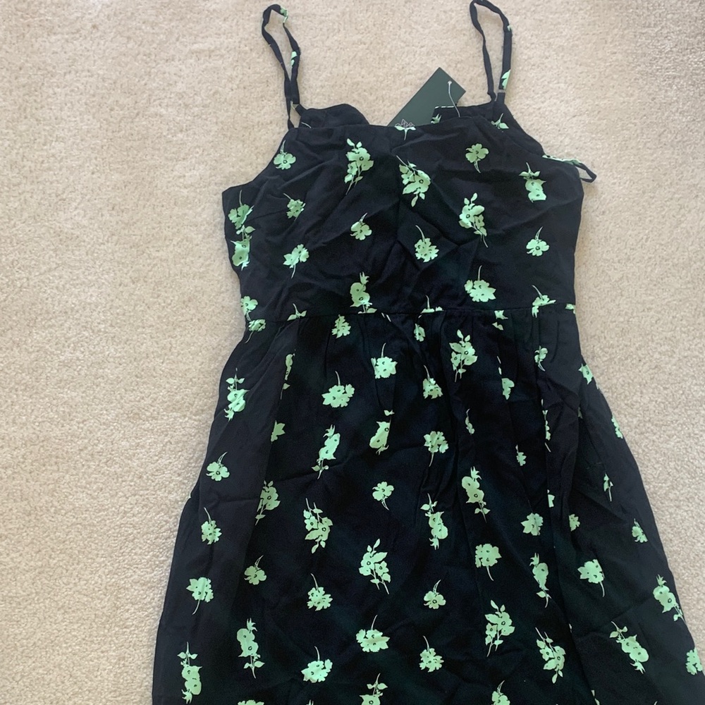 Wild Fable Black and Green Floral Maxi Dress